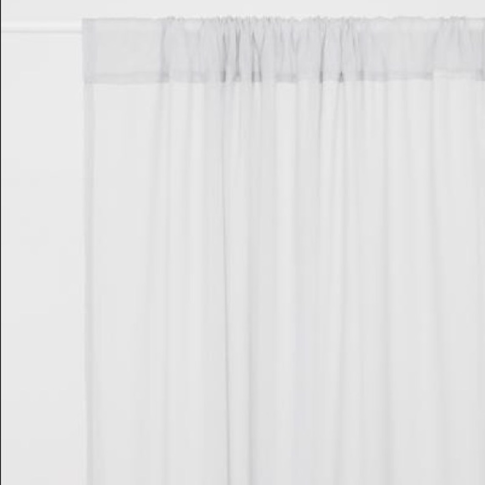 H&M Home linen curtains, light grey